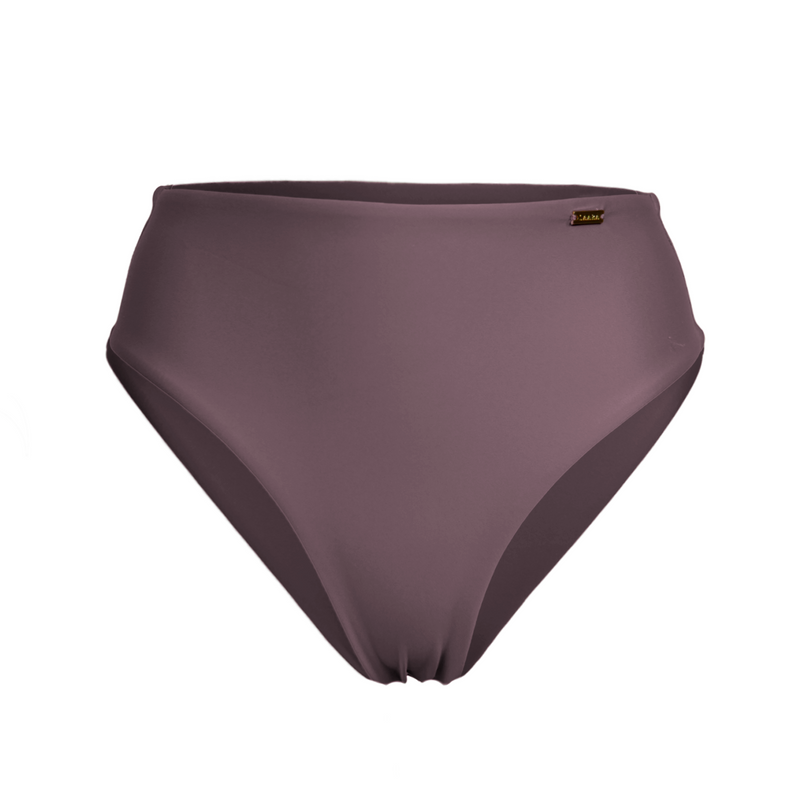 Belize High Waist Bikini Bottom - Dusty Purple