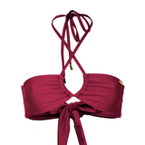 Palma Bandeau Bikini Top - Bordeaux